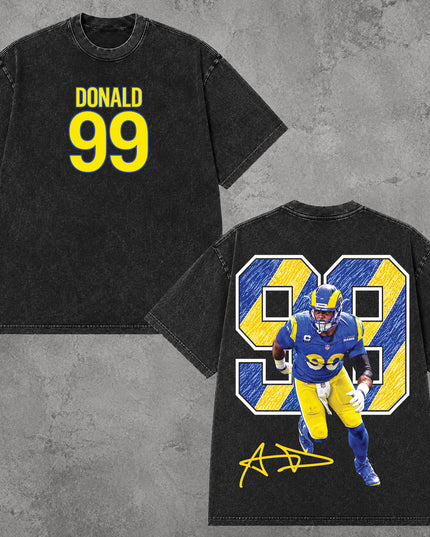 Aaron Donald Washed T Shirt and Hoodie