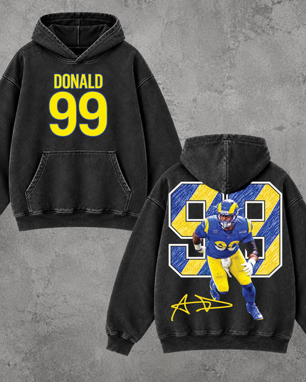 Aaron Donald Washed T Shirt and Hoodie