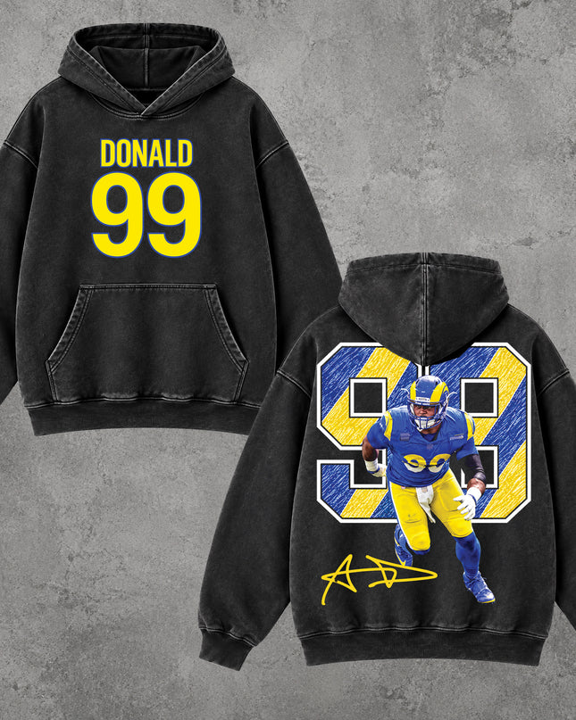 Aaron Donald Washed T Shirt and Hoodie