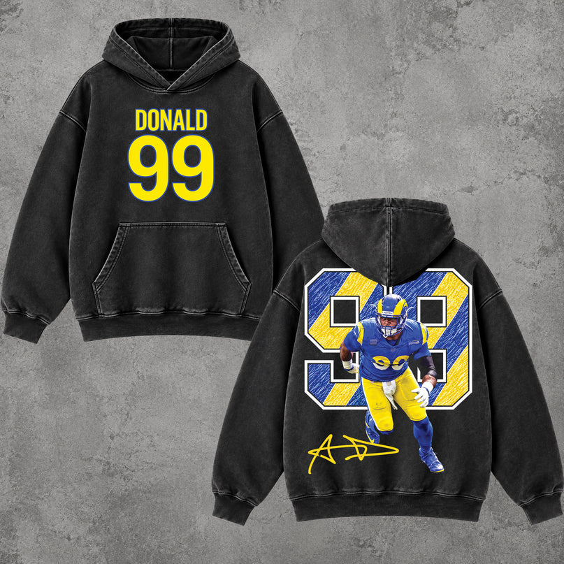 Aaron Donald Washed T Shirt and Hoodie