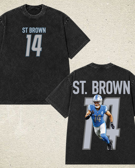 Amon-Ra St. Brown Washed T Shirt and Hoodie