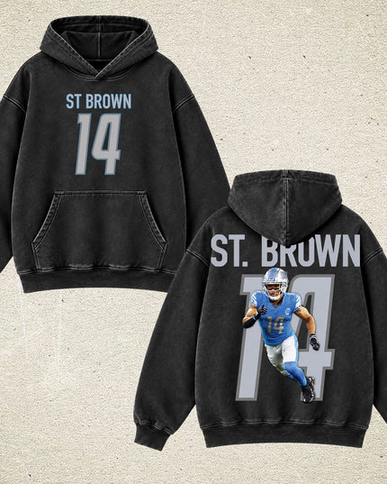Amon-Ra St. Brown Washed T Shirt and Hoodie