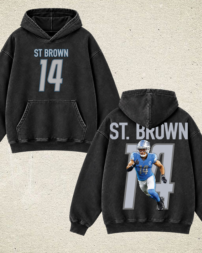 Amon-Ra St. Brown Washed T Shirt and Hoodie
