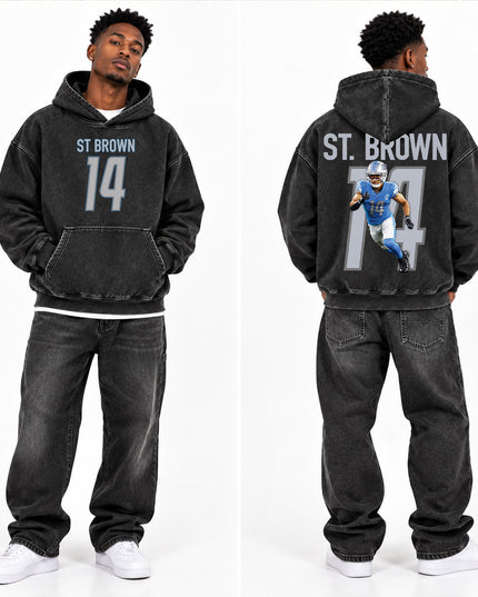 Amon-Ra St. Brown Washed T Shirt and Hoodie