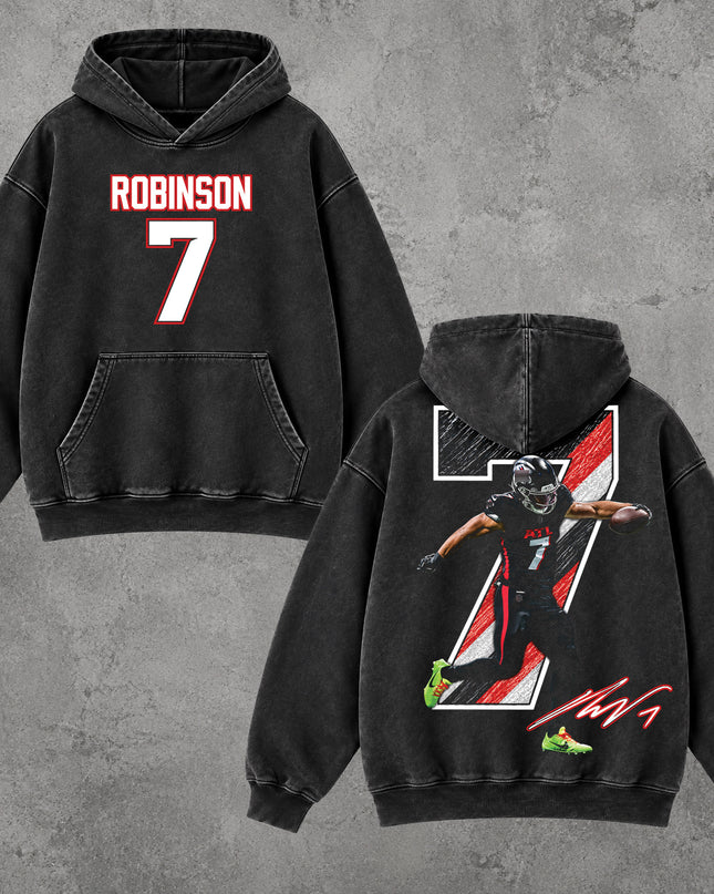 Bijan Robinson V2 Washed T Shirt and Hoodie