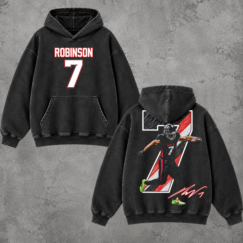 Bijan Robinson V2 Washed T Shirt and Hoodie