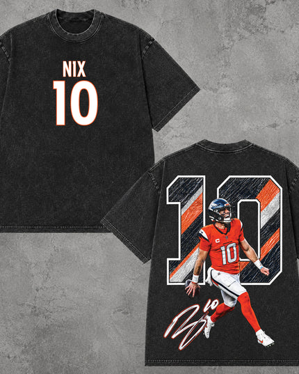 Bo Nix Washed T Shirt and Hoodie