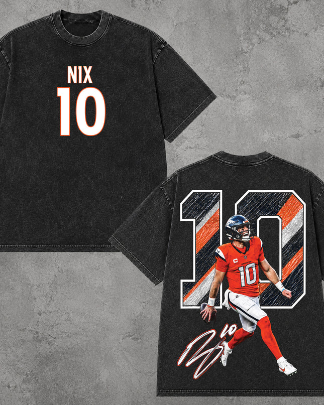 Bo Nix Washed T Shirt and Hoodie