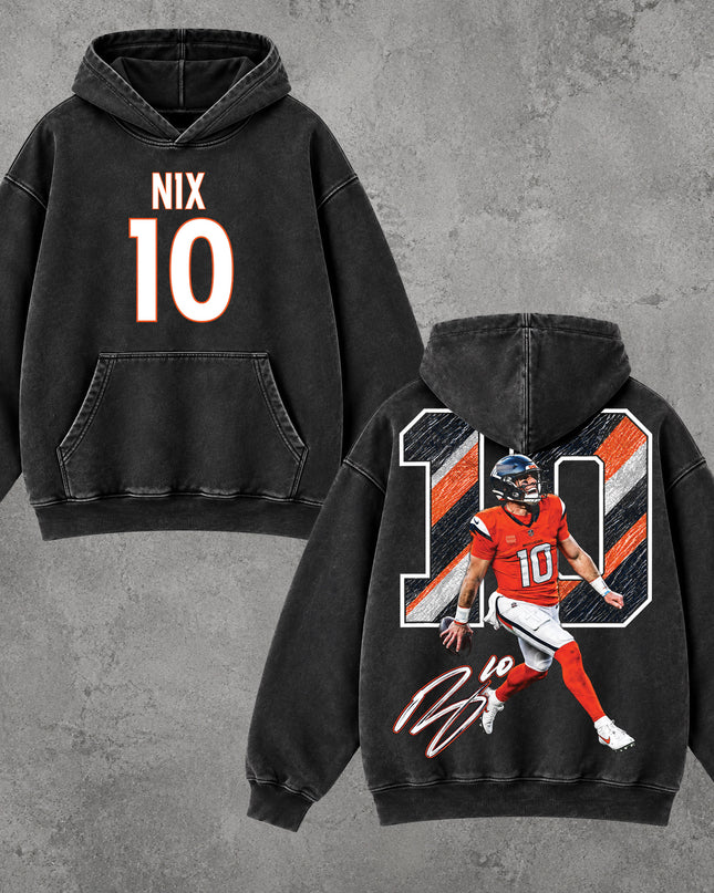 Bo Nix Washed T Shirt and Hoodie