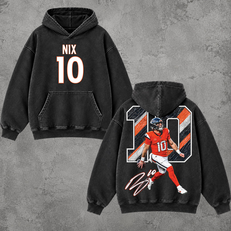 Bo Nix Washed T Shirt and Hoodie