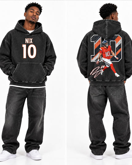 Bo Nix Washed T Shirt and Hoodie