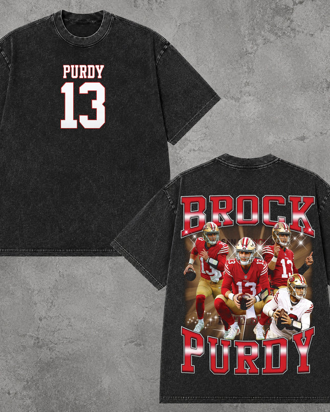 Brock Purdy Washed T Shirt and Hoodie