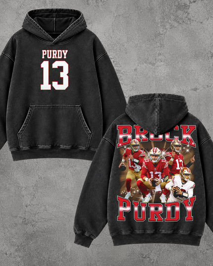 Brock Purdy Washed T Shirt and Hoodie