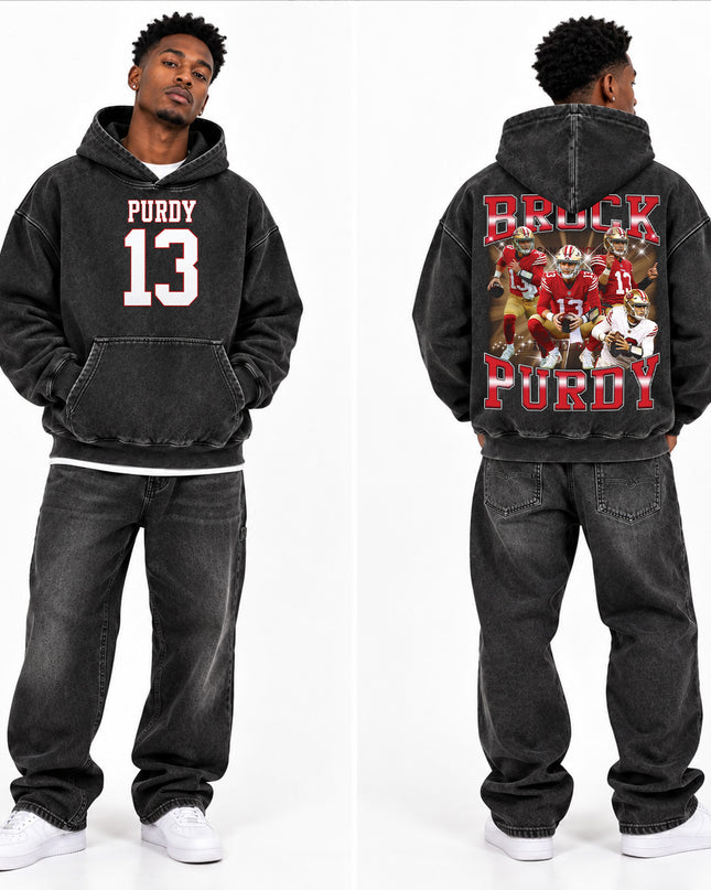 Brock Purdy Washed T Shirt and Hoodie